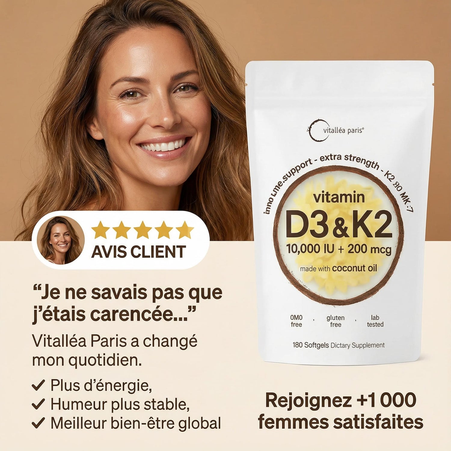 Vitamine D3 K2 bienfaits