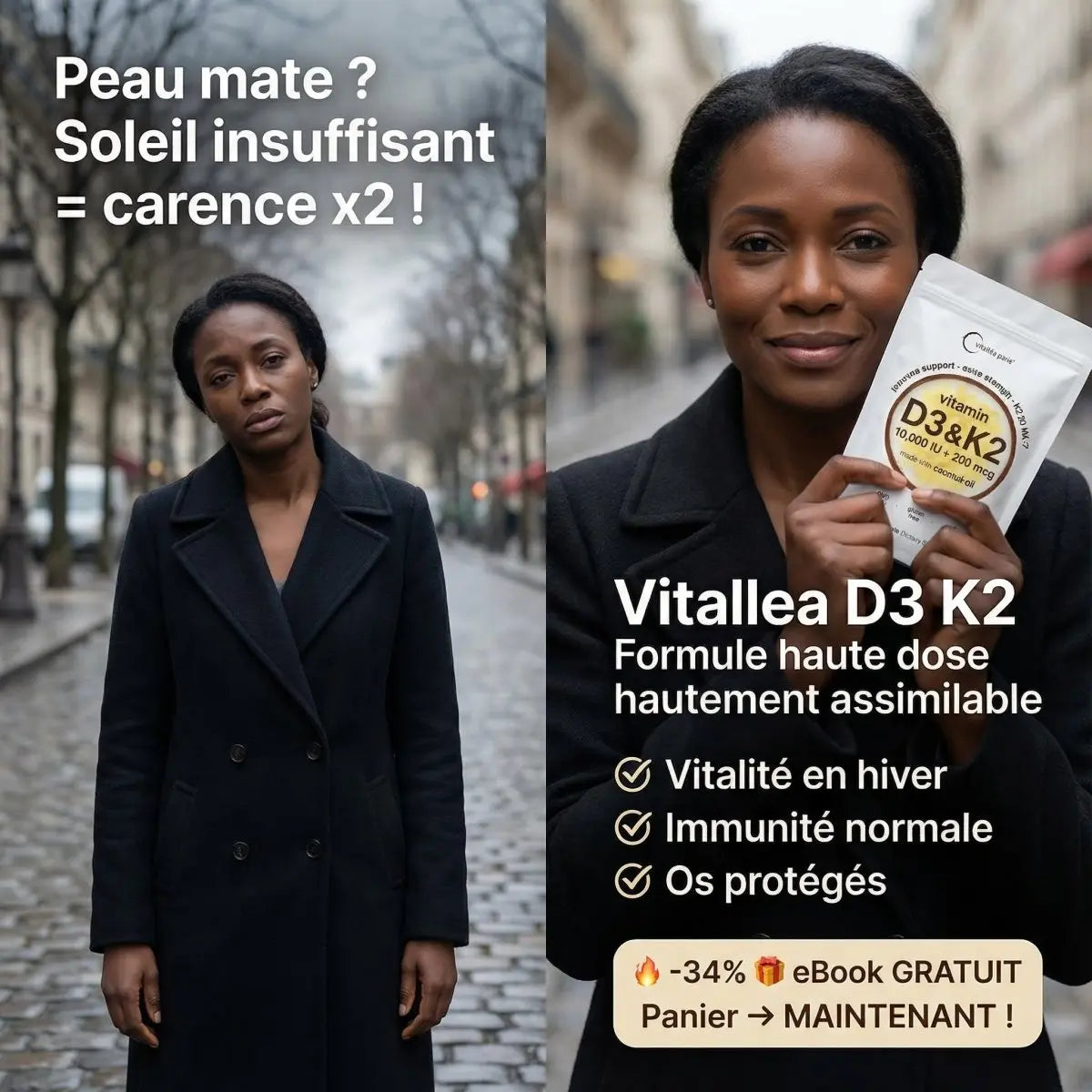 Vitalléa Paris Vitamine D3+K2 (MK-7)